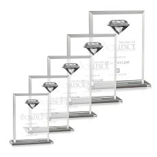 Latham Diamond Diamond Rectangle Crystal Trophy - Crystal Trophies