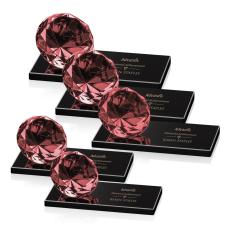 Diamond on Black Ruby Crystal Trophy - Crystal Trophies