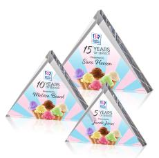 Stacy Full Color Pyramid Crystal Trophy - Crystal Trophies