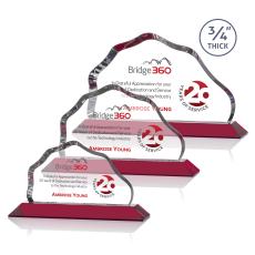Hagen Full Color Red Crystal Trophy - Custom Trophies