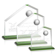 Morgan Golf Green Peaks Crystal Trophy - Crystal Globe Awards