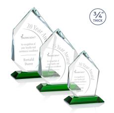Boone Ice Peak Green Peaks Crystal Trophy - Crystal Trophies