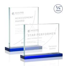 Mohamed Blue Rectangle Crystal Trophy - Crystal Trophies