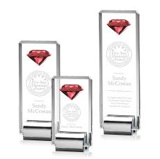 Cortes Diamond Ruby Crystal Trophy - Crystal Trophies