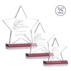 Ibarra Star Red Crystal Trophy - Crystal Trophies