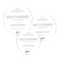 Jewell Silver Circle Acrylic Trophy - Acrylic Trophies