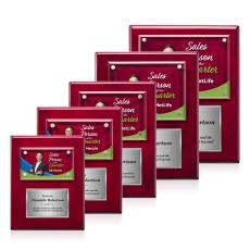 Woodward Full Color Plaque - Rosewood/Silver - Wall Plaque Awards