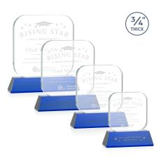 App on Helton Blue Square / Cube Crystal Trophy - Crystal Trophies