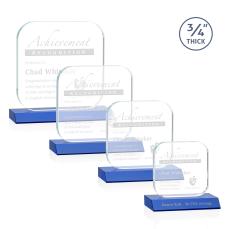App Blue Square / Cube Crystal Trophy - Crystal Trophies