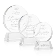 McCarty on Base Clear Circle Crystal Trophy - Crystal Trophies