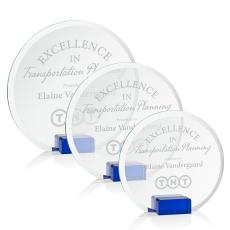 Ayala Blue Circle Crystal Trophy - Crystal Trophies