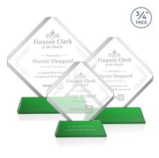Jacobsen on Helton Green Crystal Trophy - Crystal Trophies
