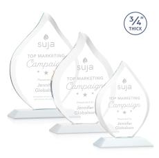 Cavazos Fagan Flame Crystal Trophy - Crystal Trophies