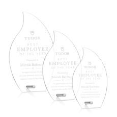 Jewell Silver Flame Acrylic Trophy - Acrylic Trophies