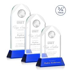 Cortez Globe on Helton - Blue - Crystal Globe Awards