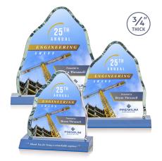 Hobbs Full Color Sky Blue Crystal Trophy - Crystal Trophies