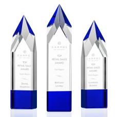 Turret Blue Towers Crystal Trophy - Crystal Trophies