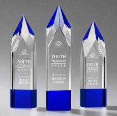 Turret Blue Towers Crystal Trophy - Crystal Trophies
