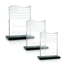 Dobbs Clear Unique Crystal Trophy - Patriotic and Government Awards 