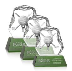 Hilliard Golf Green Crystal Trophy - Crystal Trophies