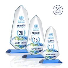 McMullen Full Color Sky Blue Unique Crystal Trophy - Crystal Trophies