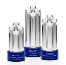 McNeil Star Blue Towers Crystal Trophy - Trophies