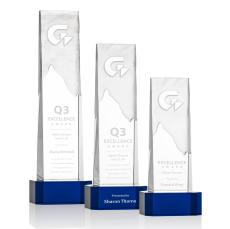 Siegel on Base Blue Towers Crystal Trophy - Crystal Trophies
