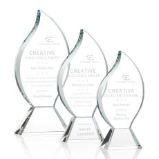Gomes Clear Flame Crystal Trophy - Crystal Trophies