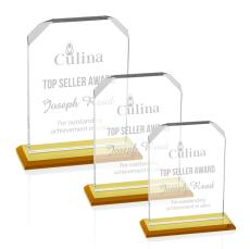 Calvert Amber Peaks Crystal Trophy - Crystal Trophies