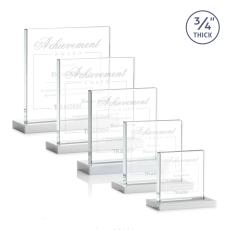 Landers Fagan Square / Cube Crystal Trophy - Crystal Trophies