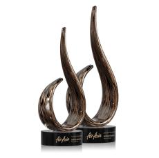 Waller Schneider Black Flame Glass Trophy - Art Glass Trophies