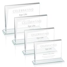 Leyva Clear Rectangle Crystal Trophy - Crystal Trophies