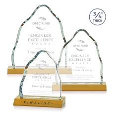 Hobbs Amber Crystal Trophy - Crystal Trophies