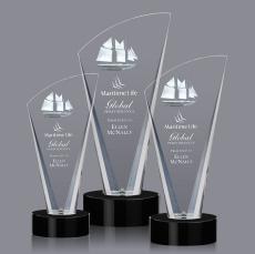 Bunch 3D Black Peaks Crystal Trophy - Crystal Trophies