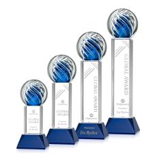 Truong Towers on Tower Base Glass Trophy - Art Glass Trophies