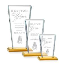 Frank Amber Crystal Trophy - Crystal Trophies
