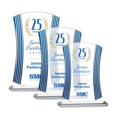 Webber Full Color Peaks Crystal Trophy - Crystal Trophies