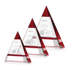Scott Red Pyramid Crystal Trophy - Crystal Trophies