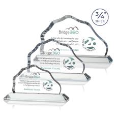 Hagen Full Color Clear Crystal Trophy - Custom Trophies