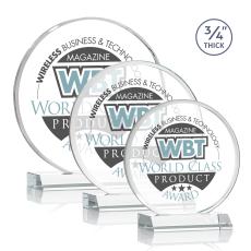 Juarez Full Color Clear Circle Crystal Trophy - Custom Trophies