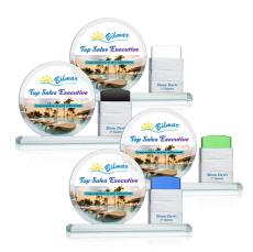 Salazar Perpetual Full Color Circle Crystal Trophy - Custom Trophies