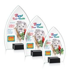 Porter Full Color Black Peaks Crystal Trophy - Custom Trophies