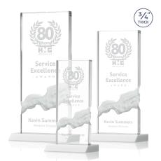 Rubin Fagan Rectangle Crystal Trophy - Crystal Trophies