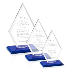 Spicer Blue Crystal Trophy - Crystal Trophies