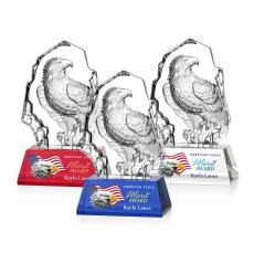 Reece Full Eagle Full Color Animals Crystal Trophy - Eagle Awards