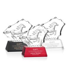 Reece Horse Animals Crystal Trophy - Crystal Trophies