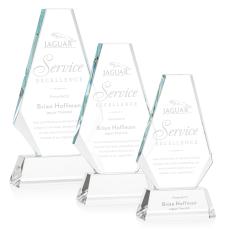 Mcleod on Helton Base Clear Polygon Crystal Trophy - Crystal Trophies