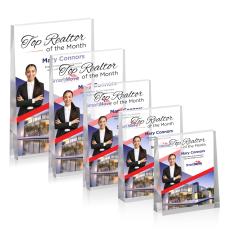 Hurtado Full Color Clear (Vert) Rectangle Acrylic Trophy - Acrylic Trophies