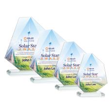 McGhee Full Color Starfire Polygon Crystal Trophy - Custom Trophies