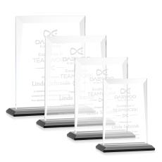 Prieto Black Rectangle Crystal Trophy - Crystal Trophies